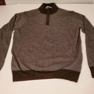 Peter Millar 100% Italion Merano Wool Longsleeve Pullover 1/4-zip. Large